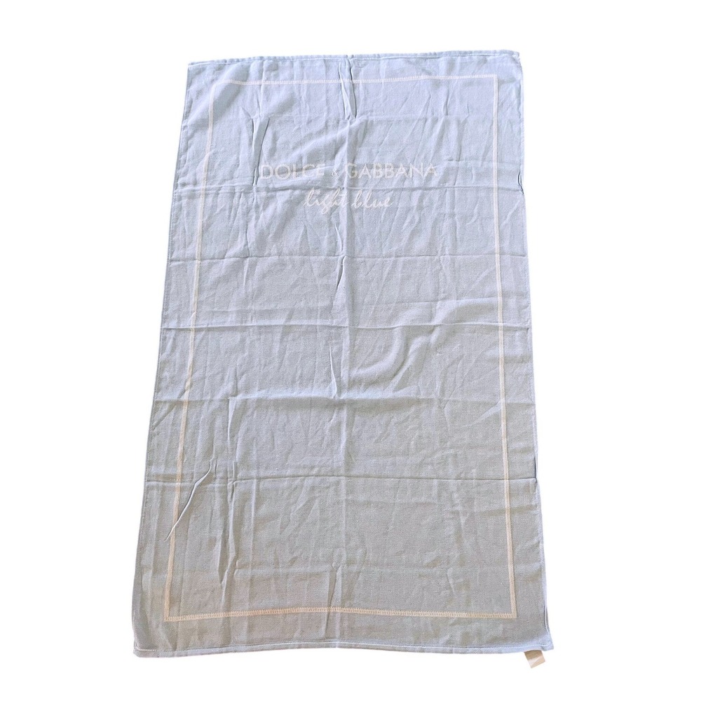 Dolce & Gabbana Light Blue 80x32 Beach Pool Blanket Recycled Cotton Blend Summer